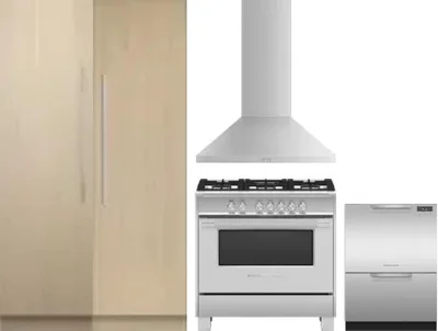 5 Piece Package Includes Refrigerator, Freezer, Range, Hood And Dishwasher